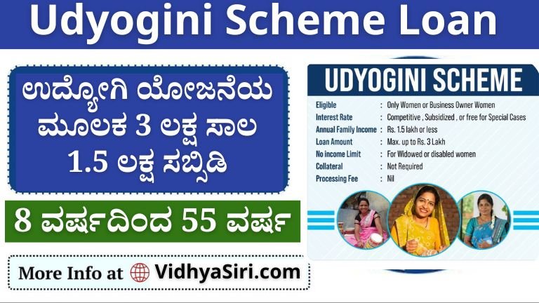Udyogini Loan ಉದ್ಯೋಗಿನಿ ಯೋಜನೆಯ ಮೂಲಕ 3 ಲಕ್ಷ ಸಾಲ. 1.5 ಲಕ್ಷ ಅನುದಾನ ಕೂಡ ಪಡೆಯಿರಿ.